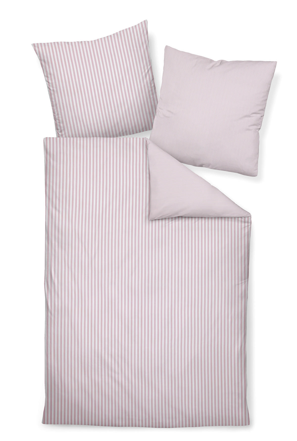 BETTWÄSCHE Chinchilla S Flanell 155/220 cm  - Weiß/Rosa, Basics, Textil (155/220cm) - Janine