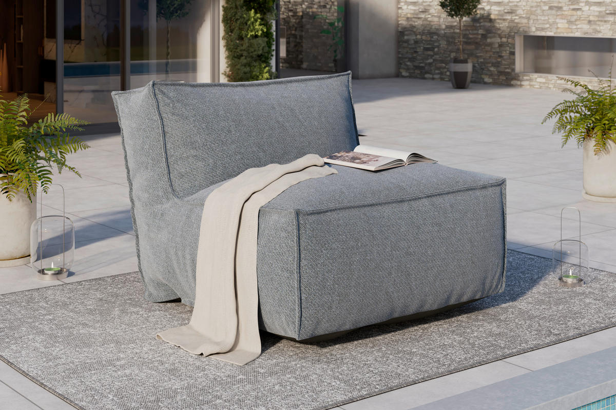 RELAXAČNÍ POHOVKA textil - šedá, Moderní, textil (95/80/95cm) - Ambia Garden