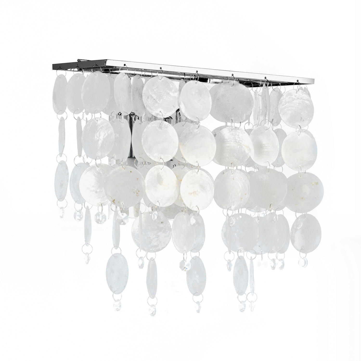 WANDLEUCHTE 30/30/20 cm  - Chromfarben/Perlmutt, Basics, Metall (30/30/20cm)