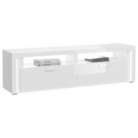 NÍZKA KOMODA, biela s vysokým leskom, 201/58/46 cm - biela s vysokým leskom/strieborná, Design, kompozitné drevo/plast (201/58/46cm) - MID.YOU