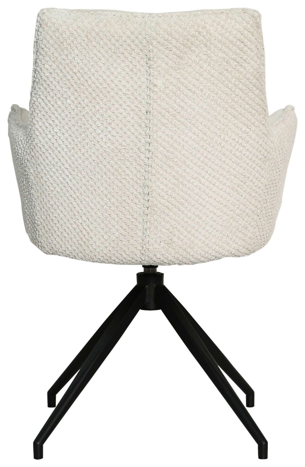 ARMLEHNSTUHL  in Eisen Mikrofaser, Teddystoff  - Beige/Schwarz, Design, Textil/Metall (59/90/62,5cm) - Novel