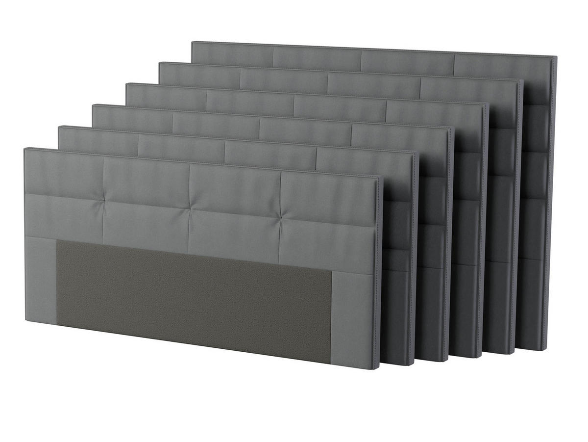 BOXSPRING KREVET 180/200 cm     crna  - crna/boje aluminija, Design, tekstil/metal (180/200cm) - Dieter Knoll