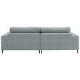 ECKSOFA  in Flachgewebe Hellblau  177/253 cm  - Schwarz/Hellblau, Design, Textil/Metall (177/253cm) - Dieter Knoll