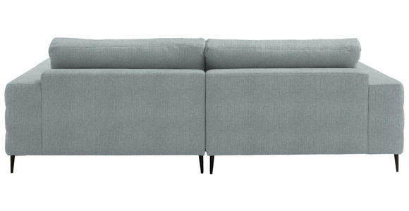 ECKSOFA  in Flachgewebe Hellblau  177/253 cm  - Schwarz/Hellblau, Design, Textil/Metall (177/253cm) - Dieter Knoll