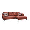 ECKSOFA Multicolor, Koralle Velours  - Koralle/Multicolor, MODERN, Holz/Textil (277/162cm) - Livetastic