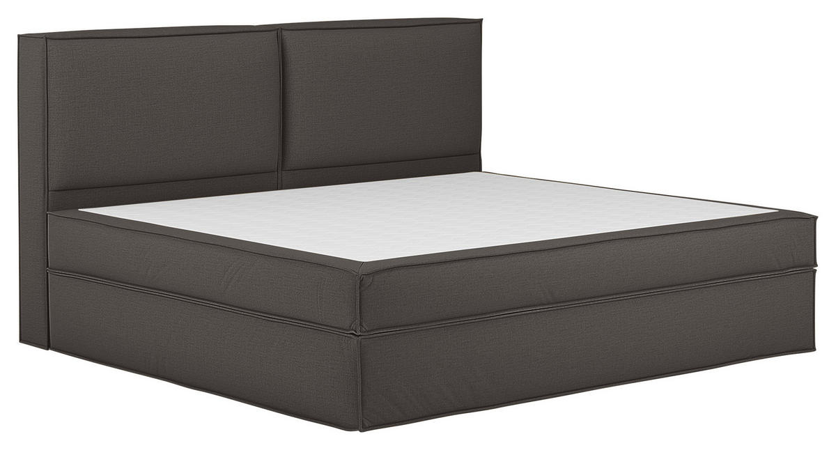 BOXSPRINGBETT 240/200 cm  in Dunkelgrau  - Dunkelgrau, Design, Textil (240/200cm) - home24