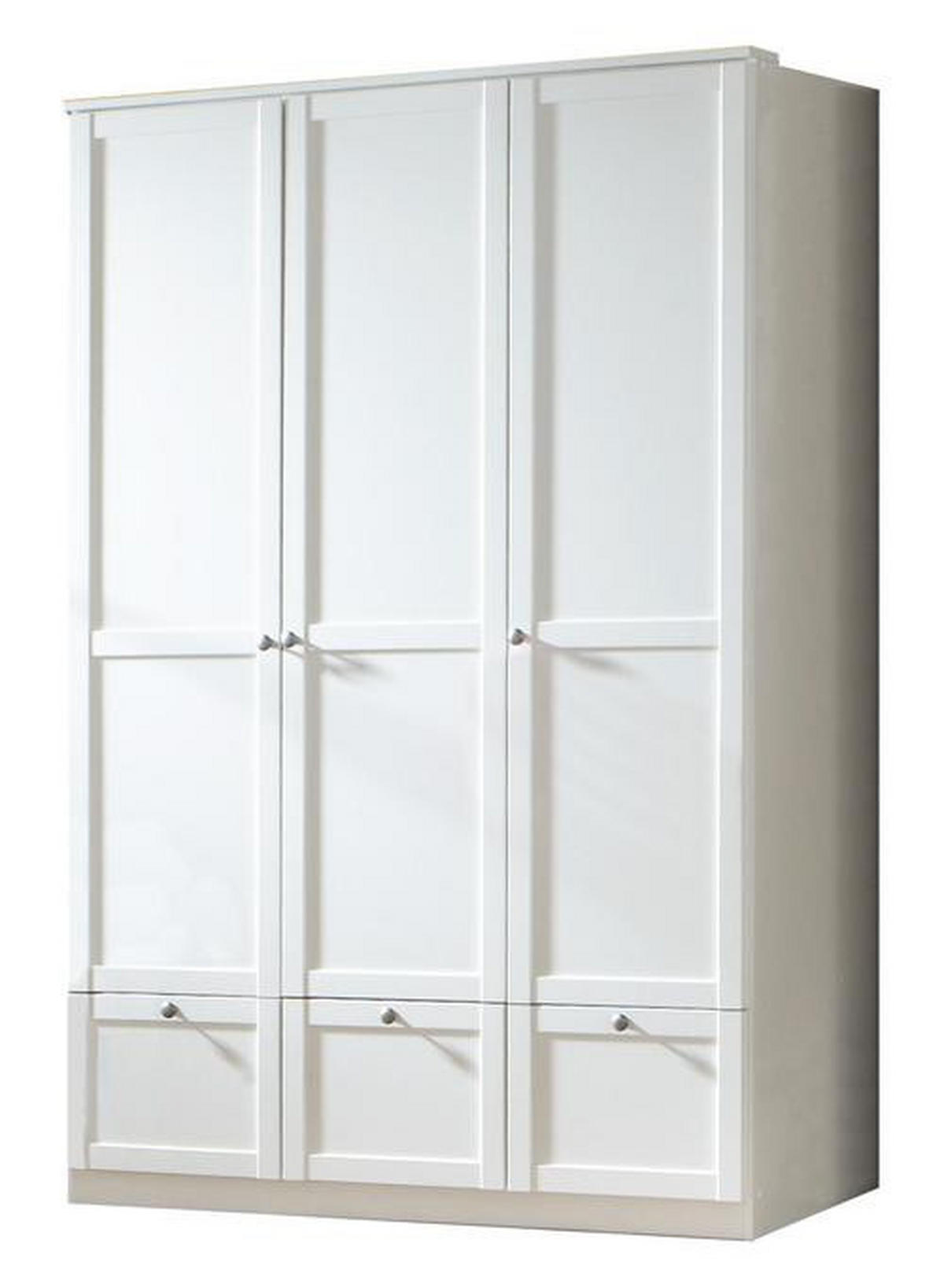 ŠATNÍ SKŘÍŇ, bílá, 135/200/58 cm - bílá/barvy zinku, Basics, kov/kompozitní dřevo (135/200/58cm)
