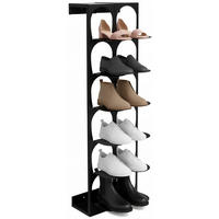 REGÁL NA BOTY, černá, 30/100/30 cm - černá, Basics, kov (30/100/30cm) - Carryhome