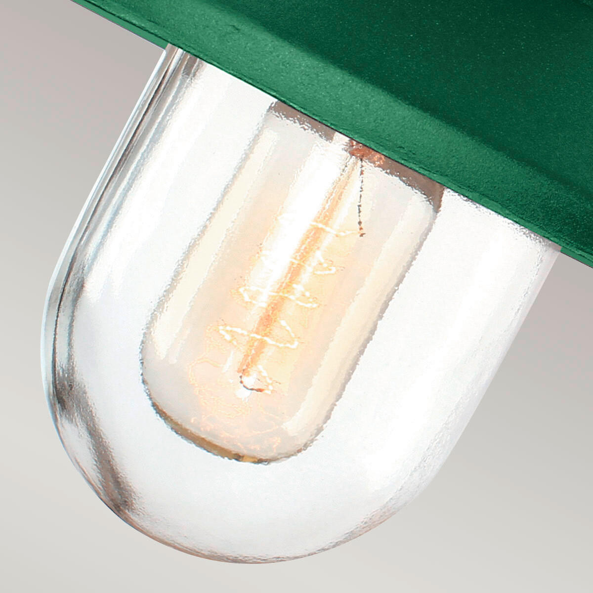 AUSSENWANDLEUCHTE - Grün, Konventionell, Glas/Metall (42/27.5/25.5cm) - Elstead Lighting