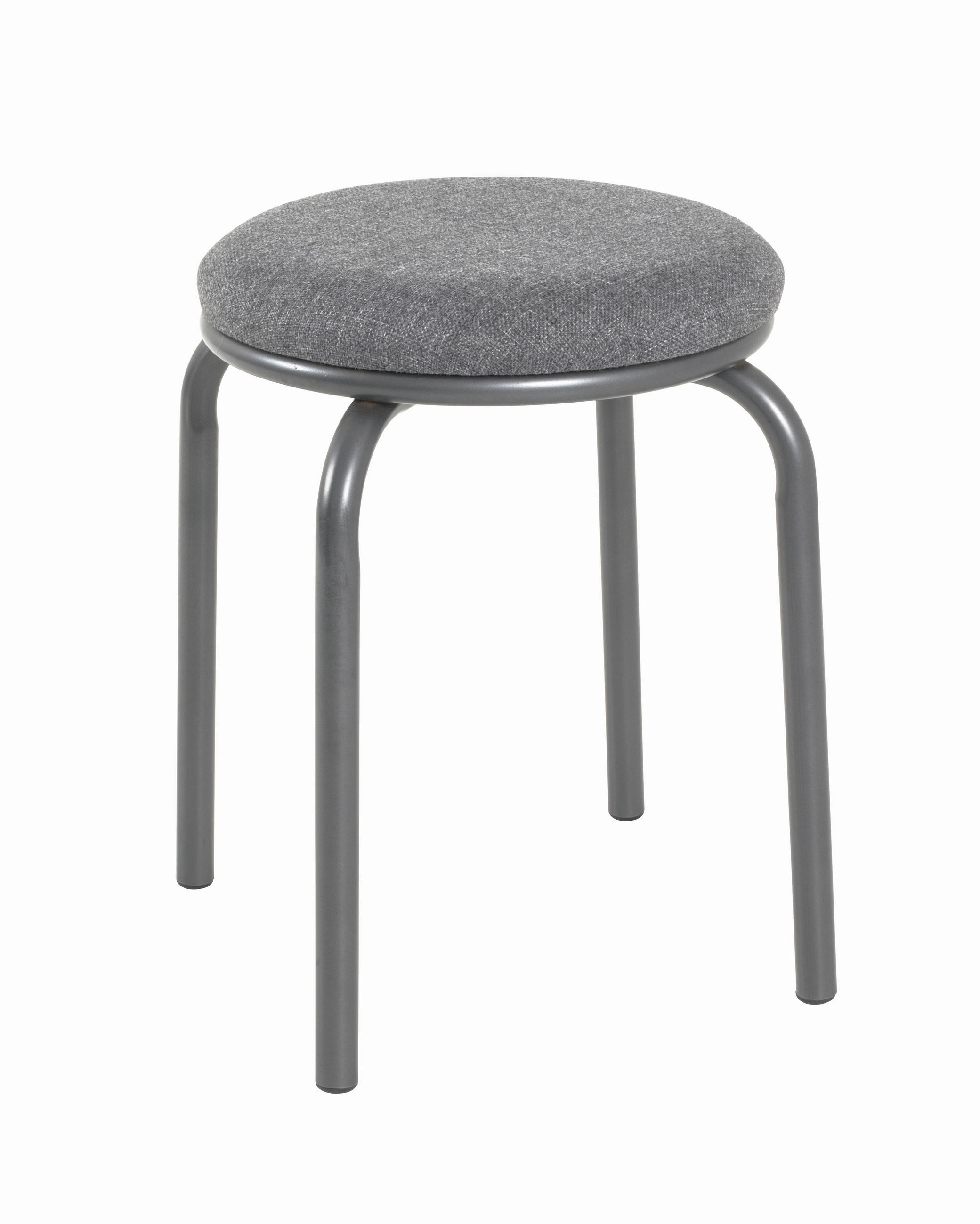 STAPELHOCKER Grau  - Anthrazit/Grau, Basics, Textil/Metall (46/45/46cm)