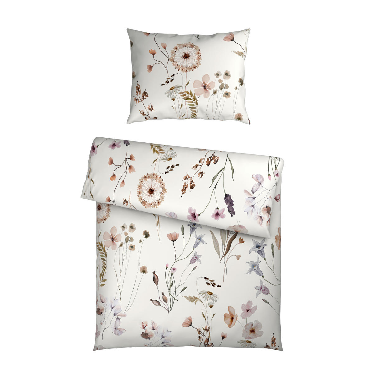 WENDEBETTWÄSCHE Mavie Satin 140/200 cm  - Naturfarben, KONVENTIONELL, Textil (140/200cm) - Esposa