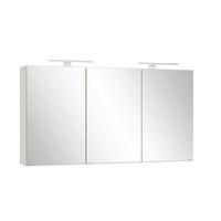 SPIEGELSCHRANK 120/64/20 cm  - Schwarz/Weiß, Trend, Glas/Holzwerkstoff (120/64/20cm) - Held