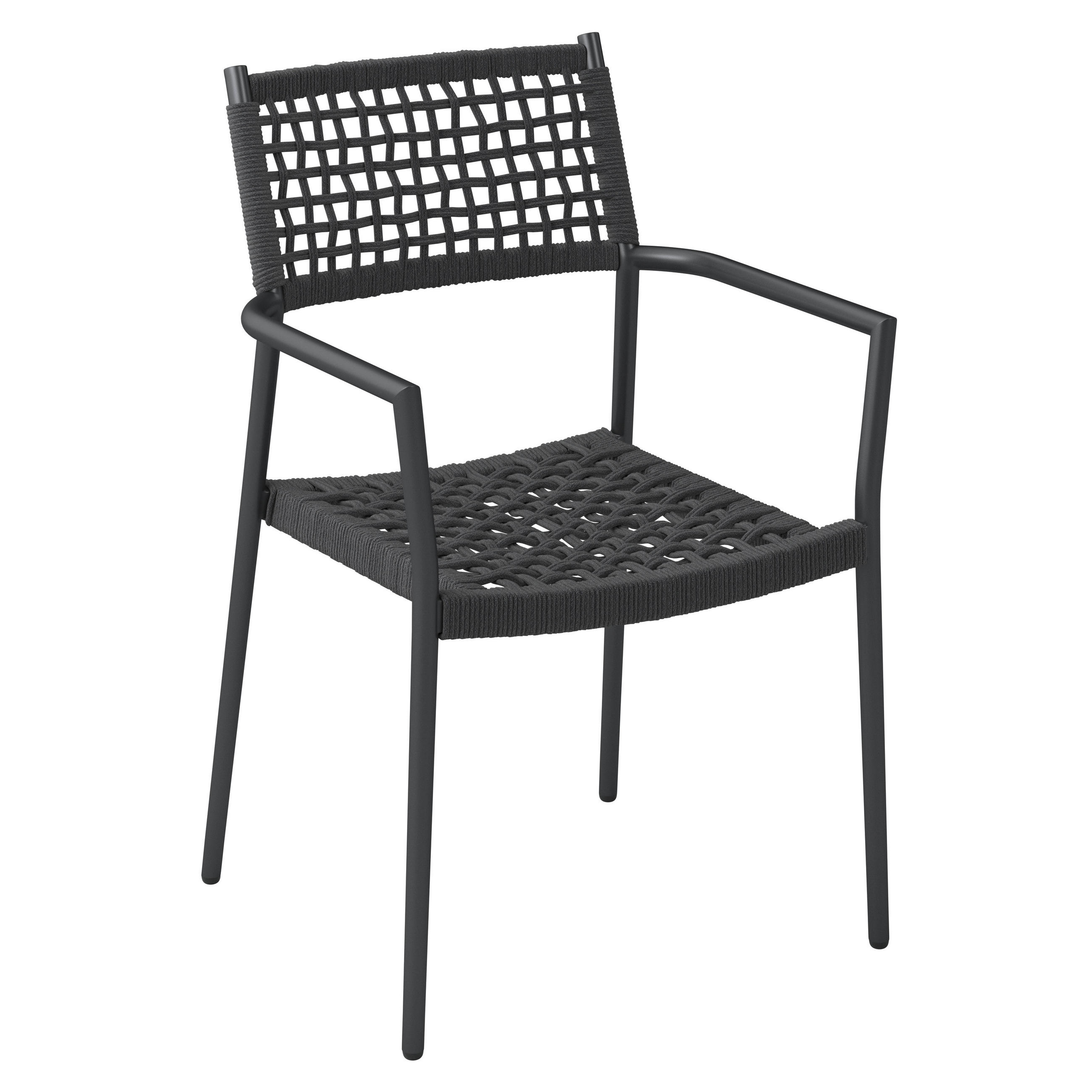 STAPELSESSEL Aluminium Anthrazit  - Anthrazit, MODERN, Textil/Metall (56/86/58cm) - Ambia Garden