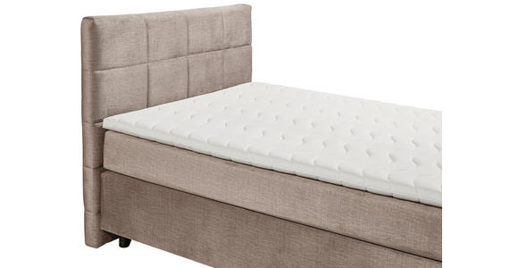 BOXSPRINGBETT 140/200 cm  in Creme  - Creme/Schwarz, Design, Holzwerkstoff/Kunststoff (140/200cm) - Xora