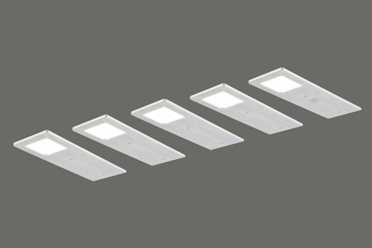 UNTERBAULEUCHTEN-SET 19/0,4/7 cm   - Alufarben, Basics, Metall (19/0,4/7cm)