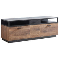 LOWBOARD Bastian  in 150/55/50 cm  - Eichefarben/Dunkelgrau, KONVENTIONELL, Holzwerkstoff/Metall (150/55/50cm) - Cantus