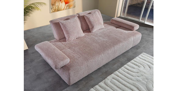 SCHLAFSOFA Chenille Rosa  - Schwarz/Rosa, KONVENTIONELL, Kunststoff/Textil (235-255/80/116-138cm) - Carryhome