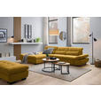 ECKSOFA  in Flachgewebe Gelb  204/341 cm  - Gelb/Schwarz, Design, Textil/Metall (204/341cm) - Xora