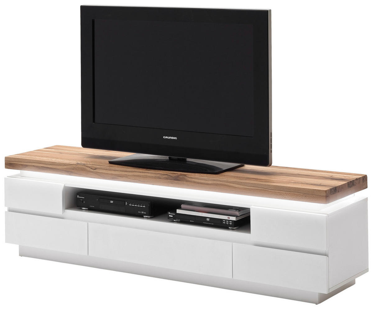 LOWBOARD Romina  in 175/49/40 cm  - Eichefarben/Weiß, Design, Holz/Holzwerkstoff (175/49/40cm)