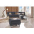 Ecksofa Echtleder Rücken echt - Anthrazit/Alufarben, KONVENTIONELL, Leder/Metall (246/220cm) - Celina Home