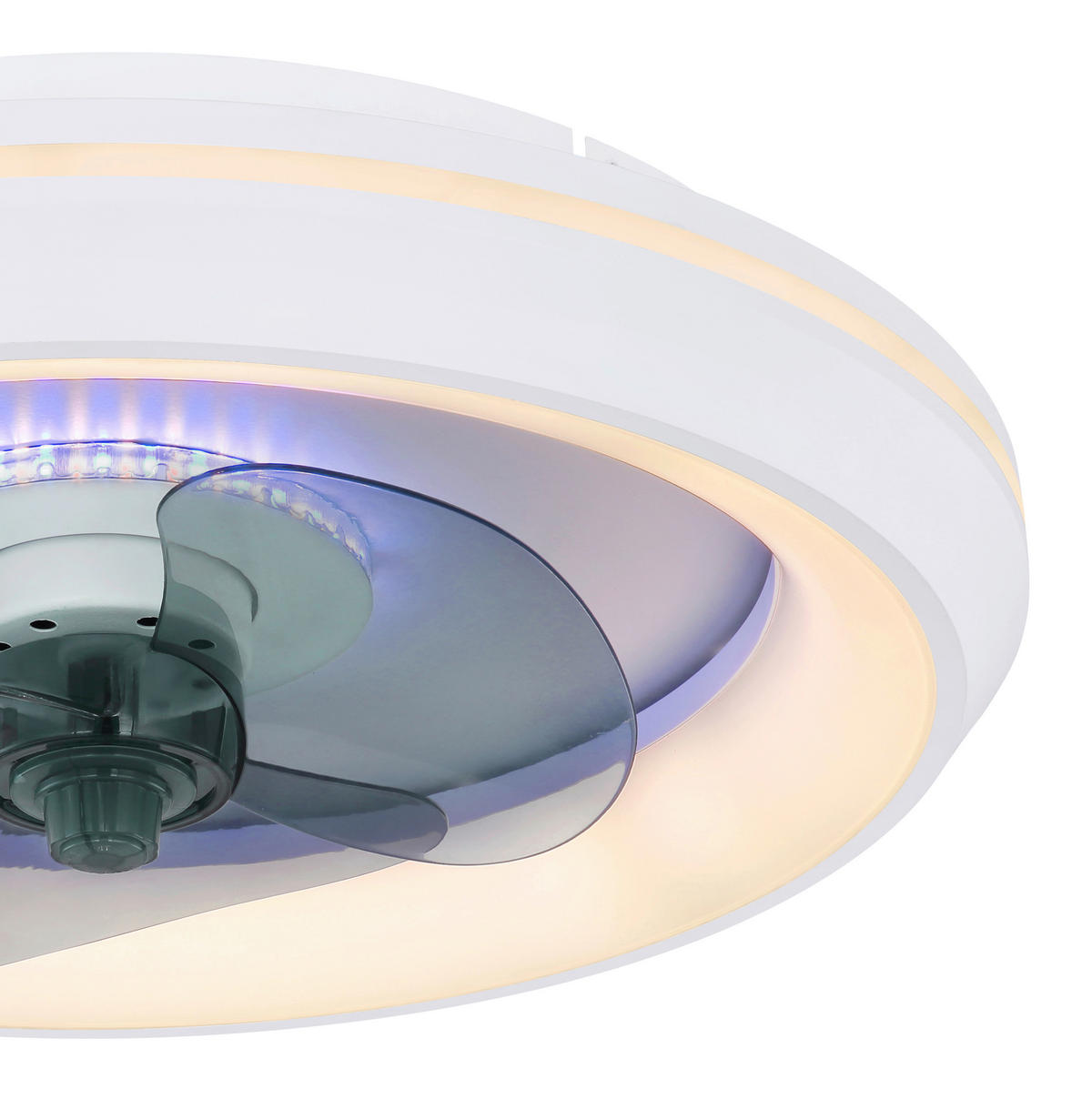 Deckenleuchte mit Ventilator 45/13 cm   - Opal/Weiß, Basics, Kunststoff/Metall (45/13cm) - Globo