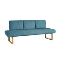 SITZBANK 209/92/78 cm  in Hellblau  - Eichefarben/Hellblau, Design, Holz/Textil (209/92/78cm) - Dieter Knoll