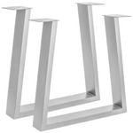 TISCHGESTELL in Metall 73/17/74 cm   - Edelstahlfarben, Design, Metall (73/17/74cm) - Waldwelt