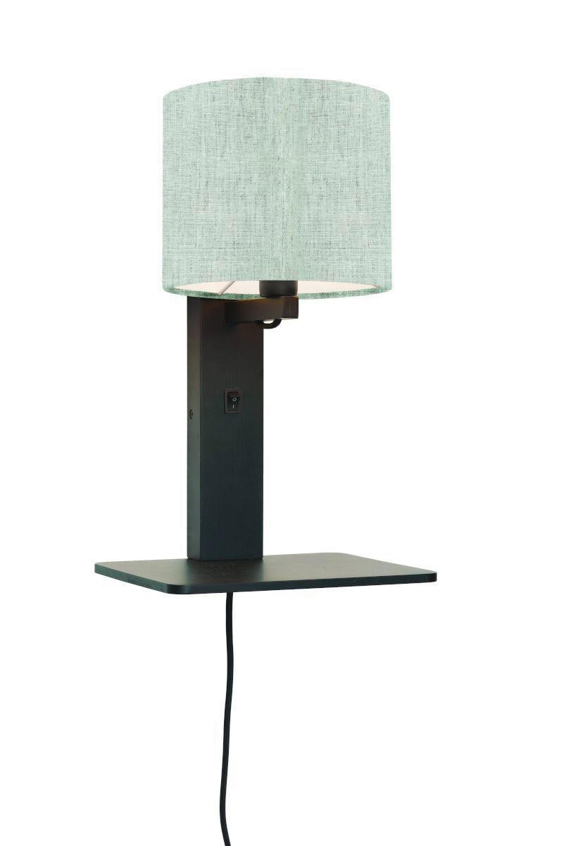WANDLEUCHTE 19/24/36 cm   - Schwarz, Trend, Holz/Textil (19/24/36cm) - Good & Mojo