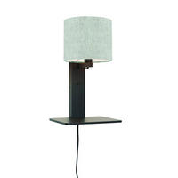 WANDLEUCHTE 19/24/36 cm   - Schwarz, Trend, Holz/Textil (19/24/36cm) - Good & Mojo