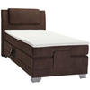 BOXSPRINGBETT 100/200 cm  in Dunkelbraun  - Dunkelbraun/Silberfarben, Design, Kunststoff/Textil (100/200cm) - Esposa