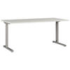 SCHREIBTISCH  in Grau, Silberfarben  - Silberfarben/Grau, KONVENTIONELL, Holzwerkstoff/Metall (180/70/80cm) - Germania