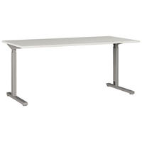 SCHREIBTISCH  in Grau, Silberfarben  - Silberfarben/Grau, KONVENTIONELL, Holzwerkstoff/Metall (180/70/80cm) - Germania