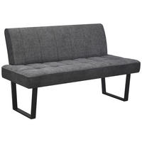 SITZBANK Metall, Textil Grau, Schwarz  - Schwarz/Grau, Konventionell, Textil/Metall (140/86/70cm) - MID.YOU