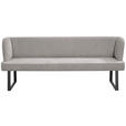 SITZBANK 185/91/66 cm Webstoff Schwarz, Dunkelgrau  - Dunkelgrau/Schwarz, Design, Textil/Metall (185/91/66cm) - Novel