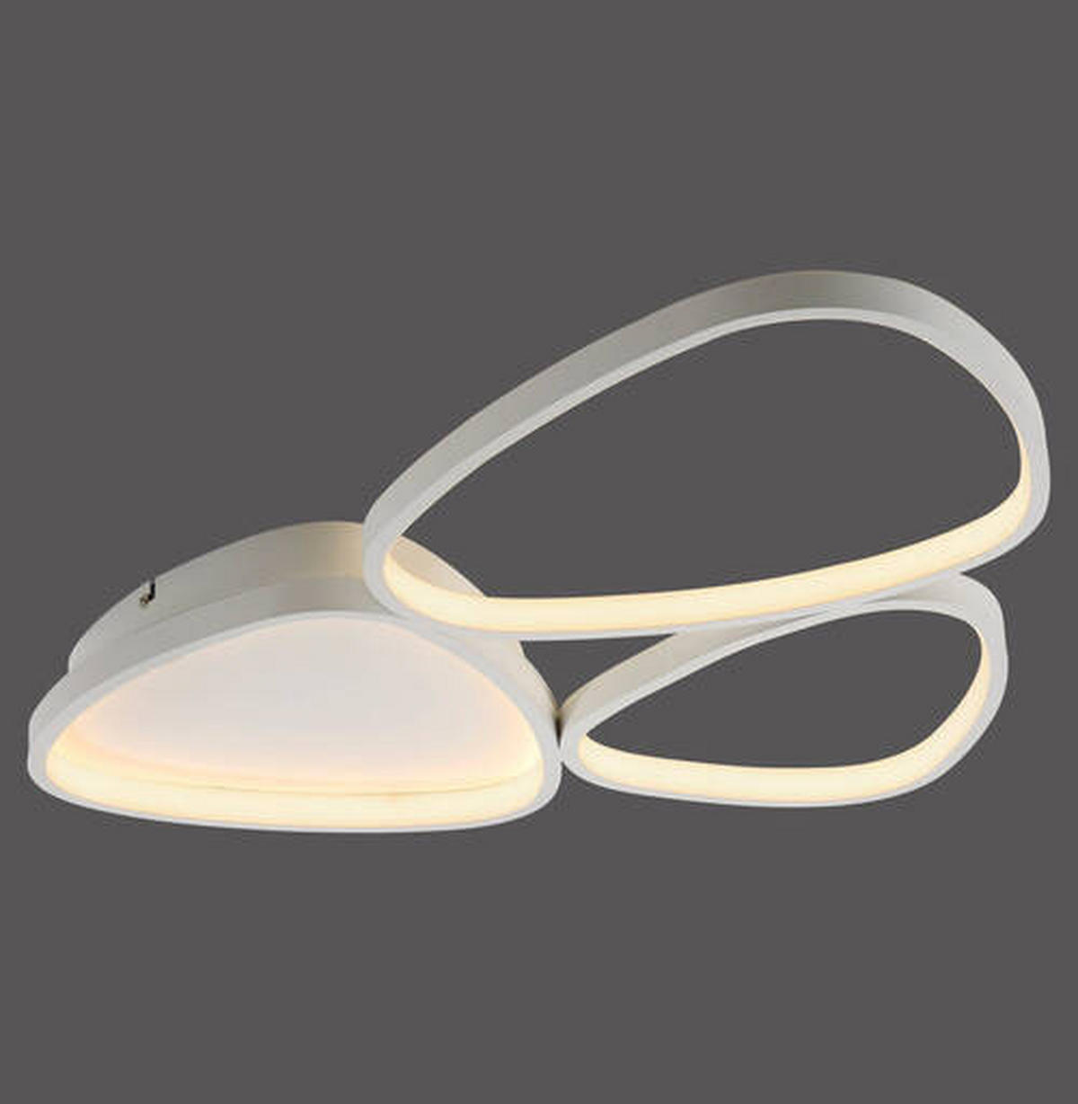 PLAFONIERĂ CU LED - alb, Design, plastic/metal (69,5/46,5/6,2cm)