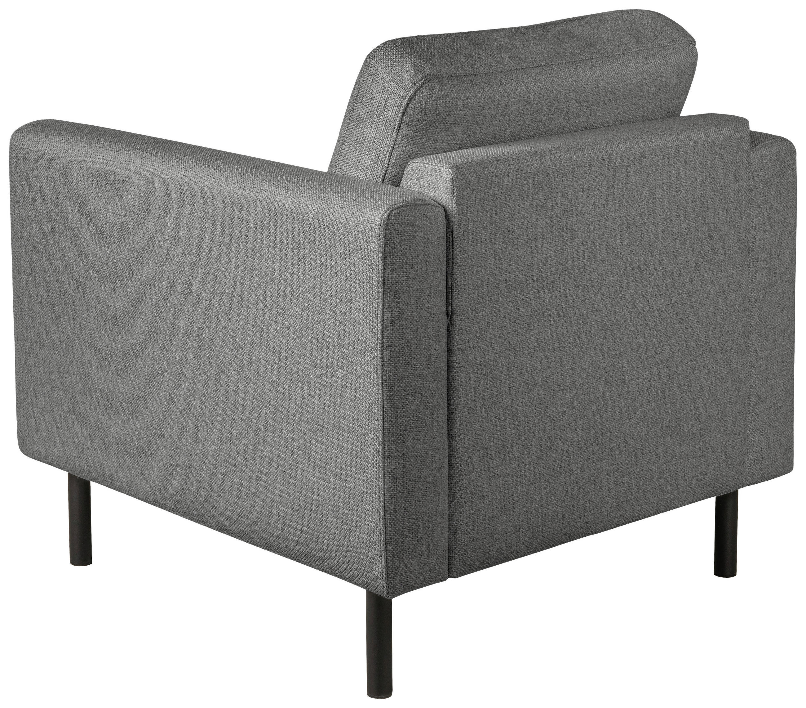 FÅTÖLJ i trä, metall, textil grå  - svart/grå, Design, metall/trä (78/78/85cm) - Pure Home Comfort