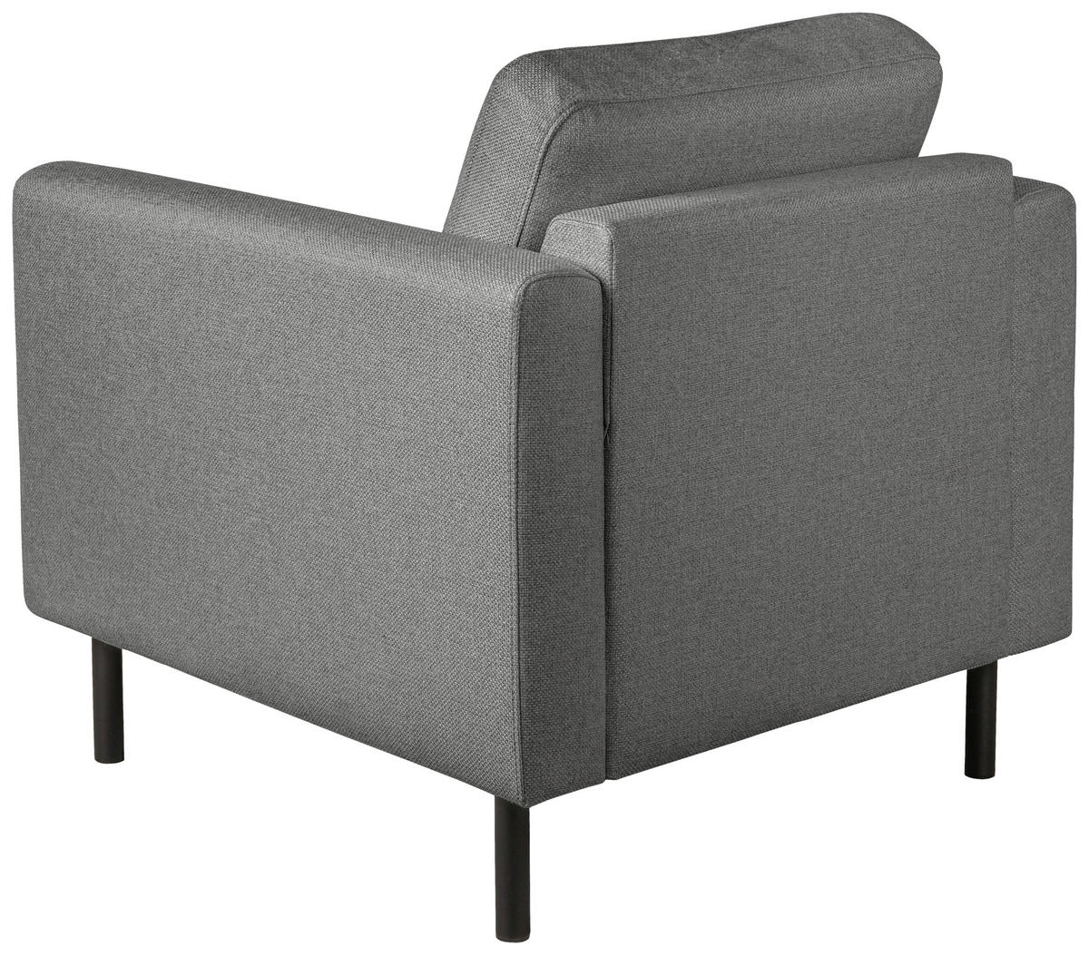 FÅTÖLJ i trä, metall, textil grå  - svart/grå, Design, metall/trä (78/78/85cm) - Pure Home Comfort