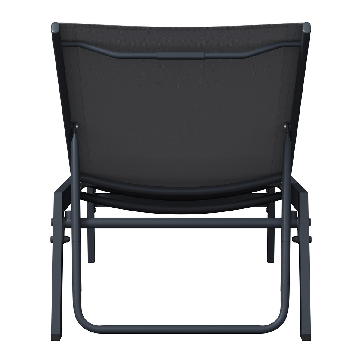 GARTENLIEGE 59/95/160 cm  - Anthrazit, MODERN, Textil/Metall (59/95/160cm) - Ambia Garden