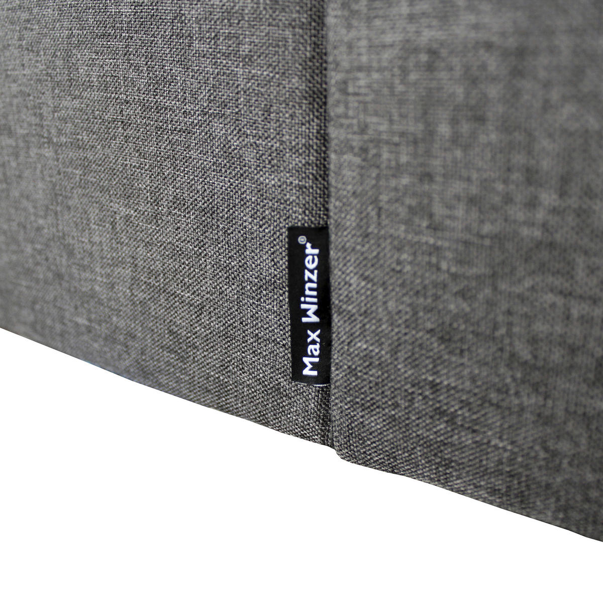 ECKSOFA Anthrazit Flachgewebe  - Anthrazit/Silberfarben, Design, Textil/Metall (175/294cm) - Max Winzer