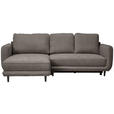 ECKSOFA  in Struktur Taupe  - Taupe/Schwarz, KONVENTIONELL, Holz/Textil (170/247cm) - Carryhome