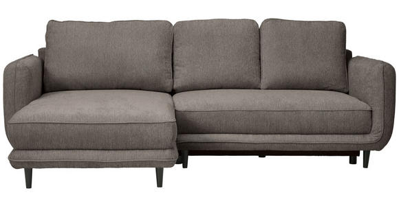 ECKSOFA  in Struktur Taupe  - Taupe/Schwarz, KONVENTIONELL, Holz/Textil (170/247cm) - Carryhome