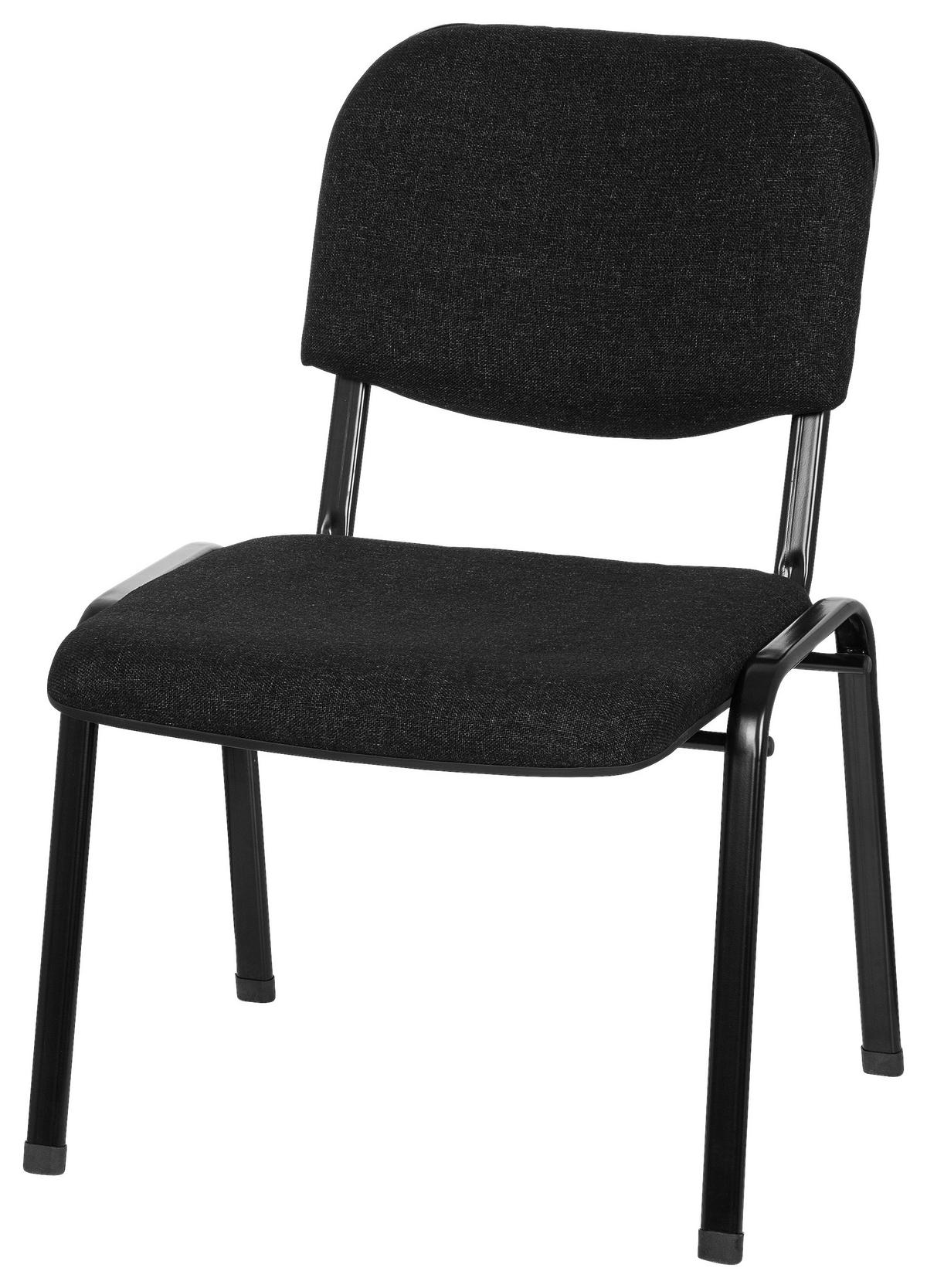 BESUCHERSTUHL Anthrazit, Schwarz  - Anthrazit/Schwarz, Basics, Textil/Metall (60/87/55cm) - MID.YOU