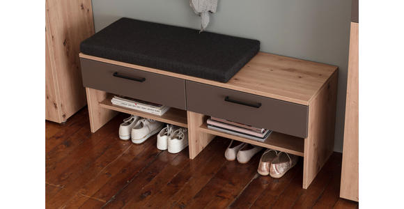 GARDEROBE 7-teilig in 260/200/38 cm - Eichefarben/Braun, KONVENTIONELL, Holzwerkstoff (260/200/38cm) - Moderano