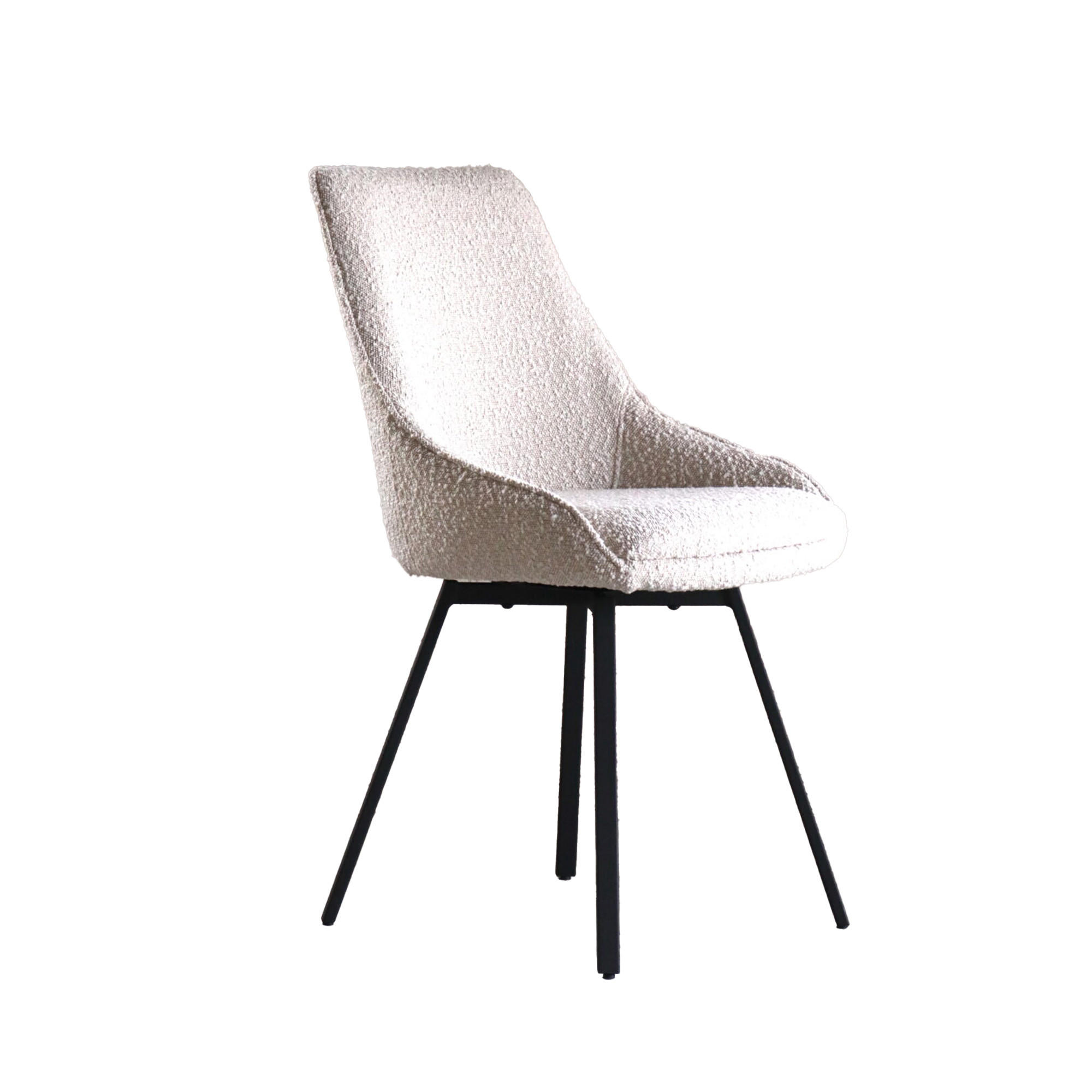 STOL   bouclé  svart, beige  - beige/svart, Modern, textil (52/90/55cm) - Niels Andersson