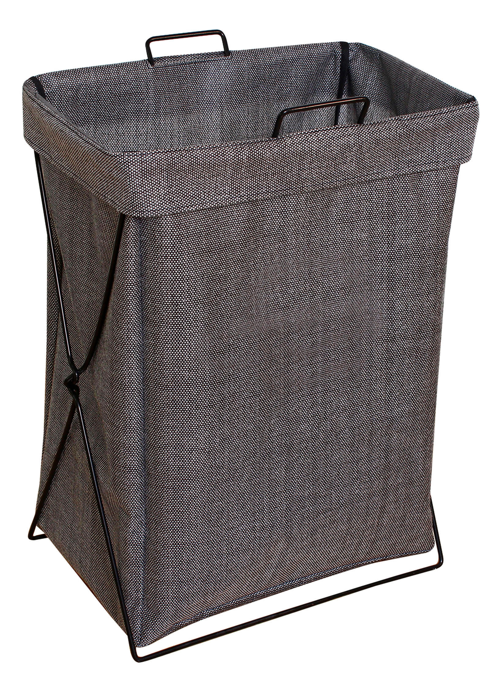 WÄSCHESAMMLER - Anthrazit, Design, Textil/Metall (44l) - Landscape