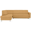 ECKSOFA in Flachgewebe Gelb  - Chromfarben/Gelb, Design, Textil/Metall (198/256cm) - Xora