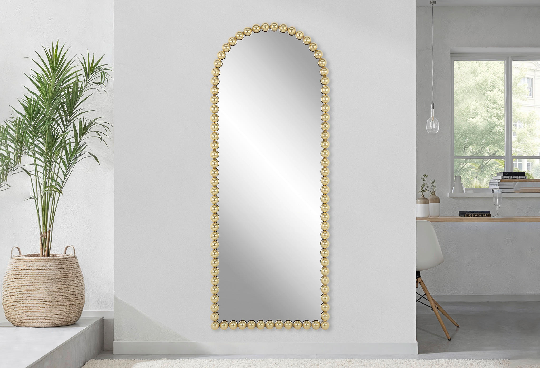 WANDSPIEGEL 75/185/5 cm    in Freiform  - Goldfarben, Design, Glas/Holzwerkstoff (75/185/5cm) - MID.YOU