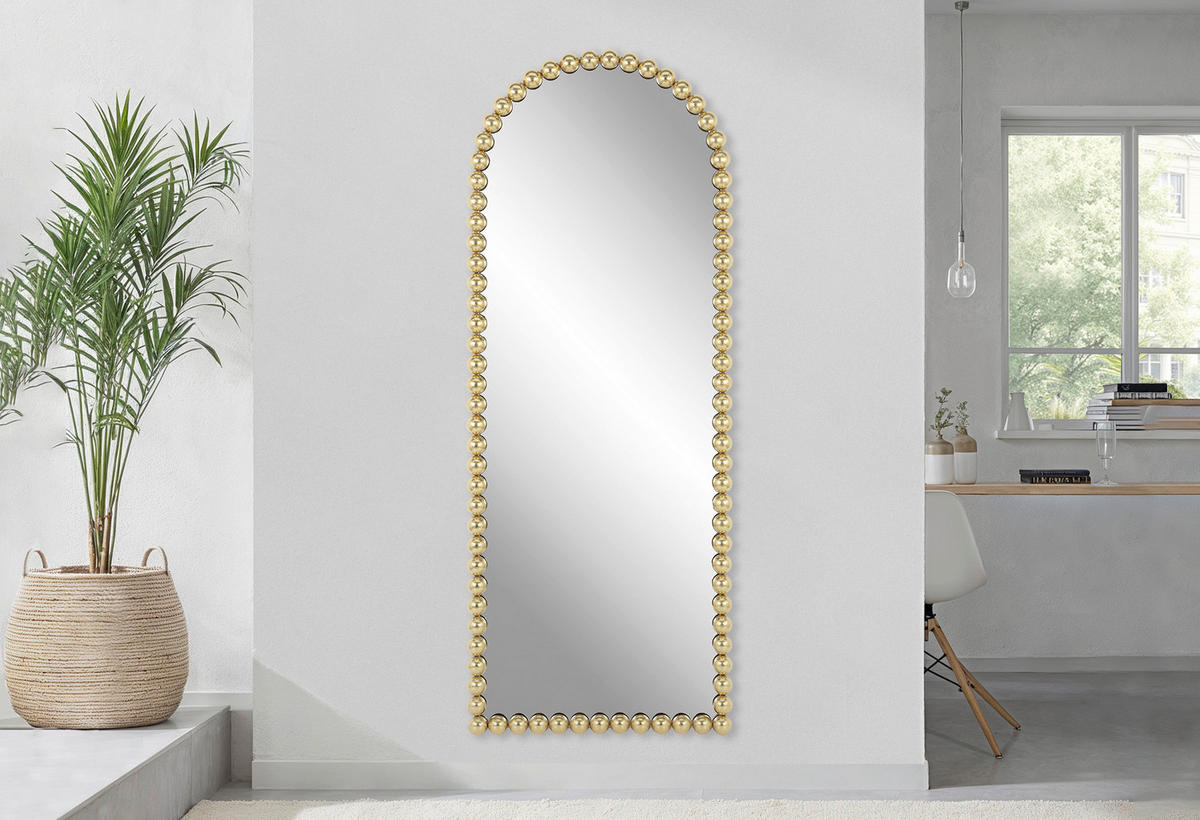 WANDSPIEGEL 75/185/5 cm    in Freiform  - Goldfarben, Design, Glas/Holzwerkstoff (75/185/5cm) - MID.YOU