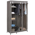 STOFFSCHRANK 110/178/46 cm  in Grau  - Grau, Basics, Kunststoff/Textil (110/178/46cm) - Carryhome
