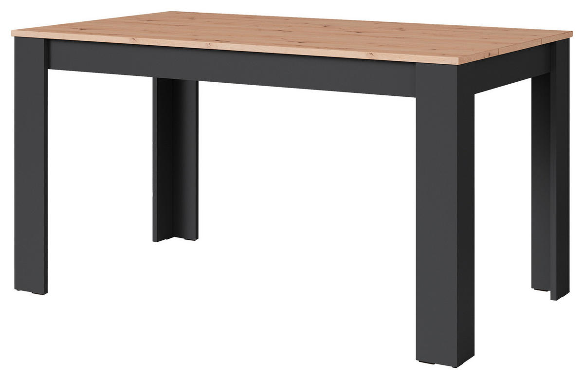 ESSTISCH rechteckig Anthrazit, Eiche Artisan  - Anthrazit/Eiche Artisan, LIFESTYLE, Holzwerkstoff (120/80/75cm) - MID.YOU